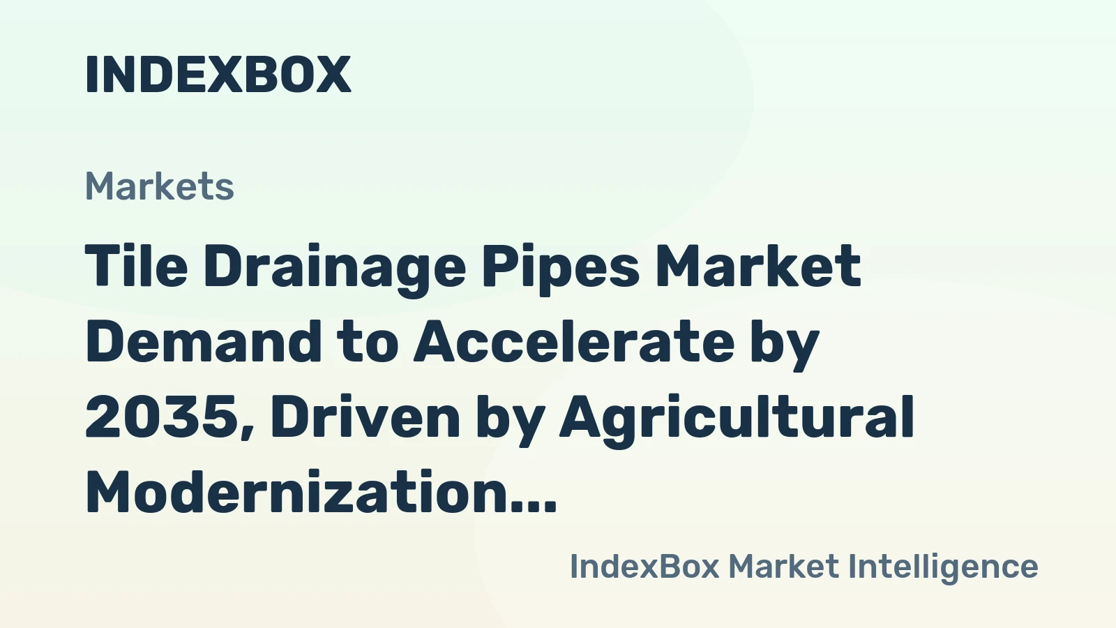 Tile Drainage Pipes Market Demand to Accelerate by 2035, Driven by Agricultural Modernization