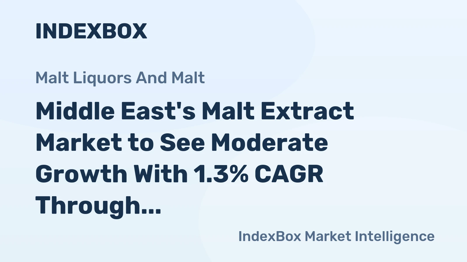 Middle East's Malt Extract Market to See Moderate Growth With 1.3% CAGR Through 2035