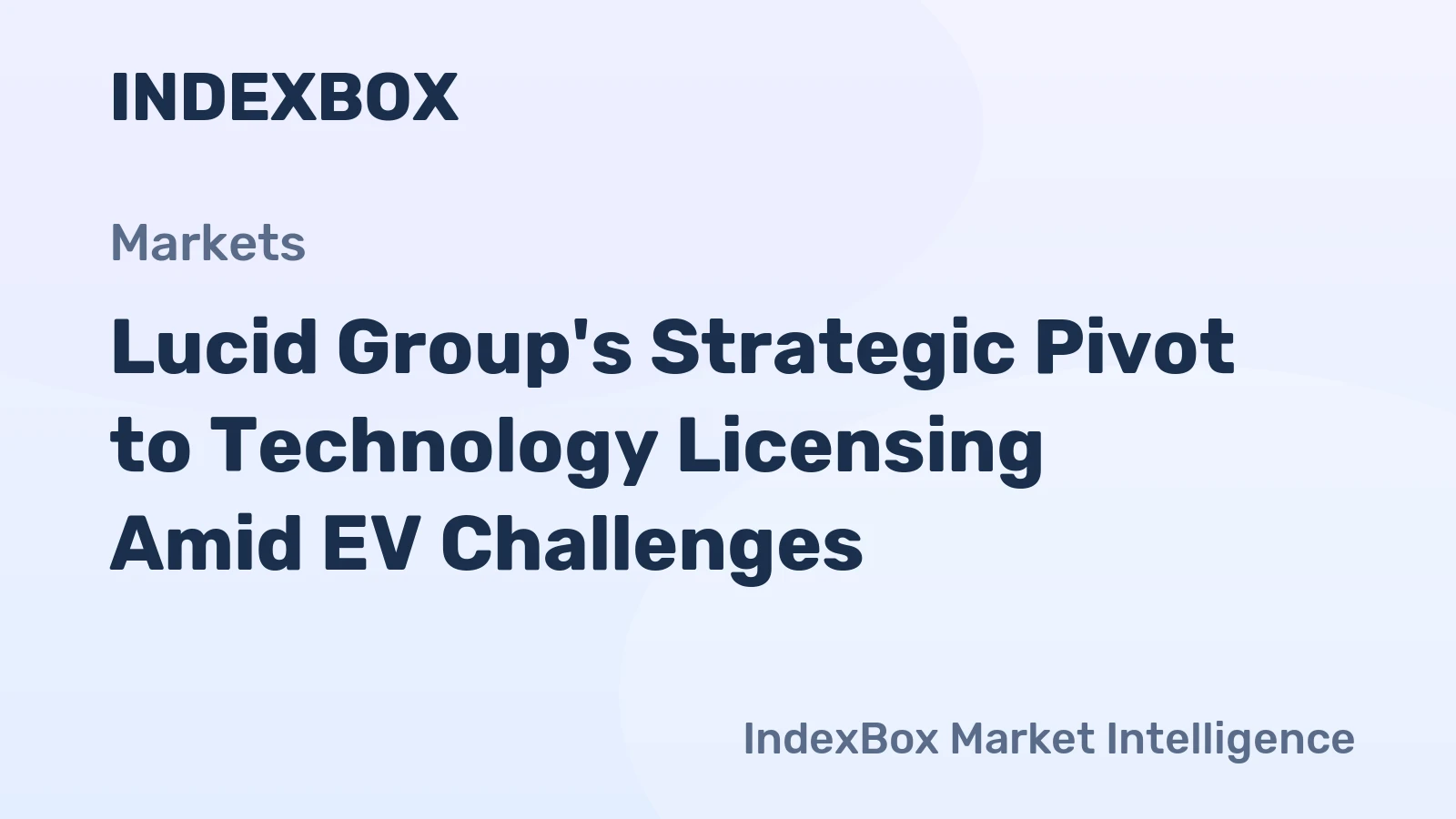 Lucid Group's Strategic Pivot to Technology Licensing Amid EV Challenges