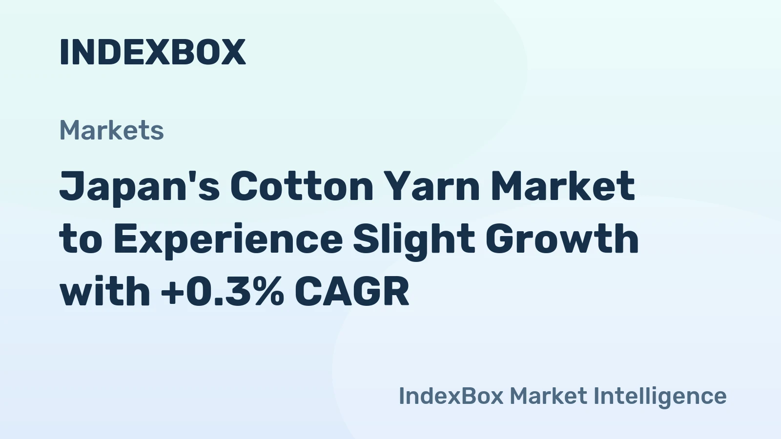 Japan's Cotton Yarn Market to Experience Slight Growth with +0.3% CAGR