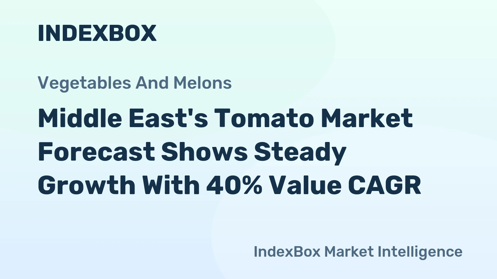 Middle East's Tomato Market Forecast Shows Steady Growth With 40% Value CAGR