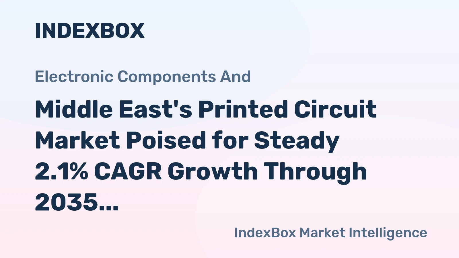 Middle East's Printed Circuit Market Poised for Steady 2.1% CAGR Growth Through 2035
