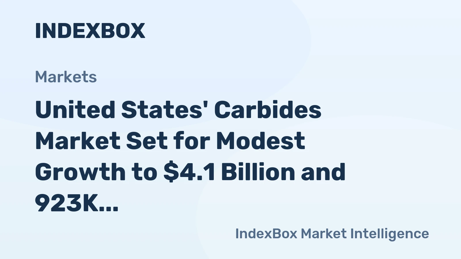 United States' Carbides Market Set for Modest Growth to $4.1 Billion and 923K Tons by 2035