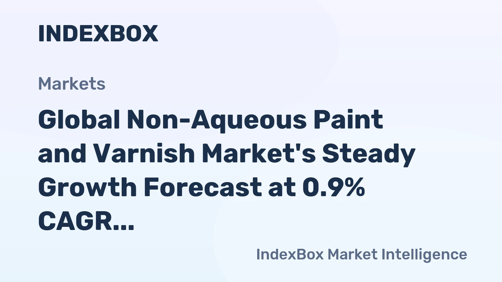 Global Non-Aqueous Paint and Varnish Market's Steady Growth Forecast at 0.9% CAGR Through 2035