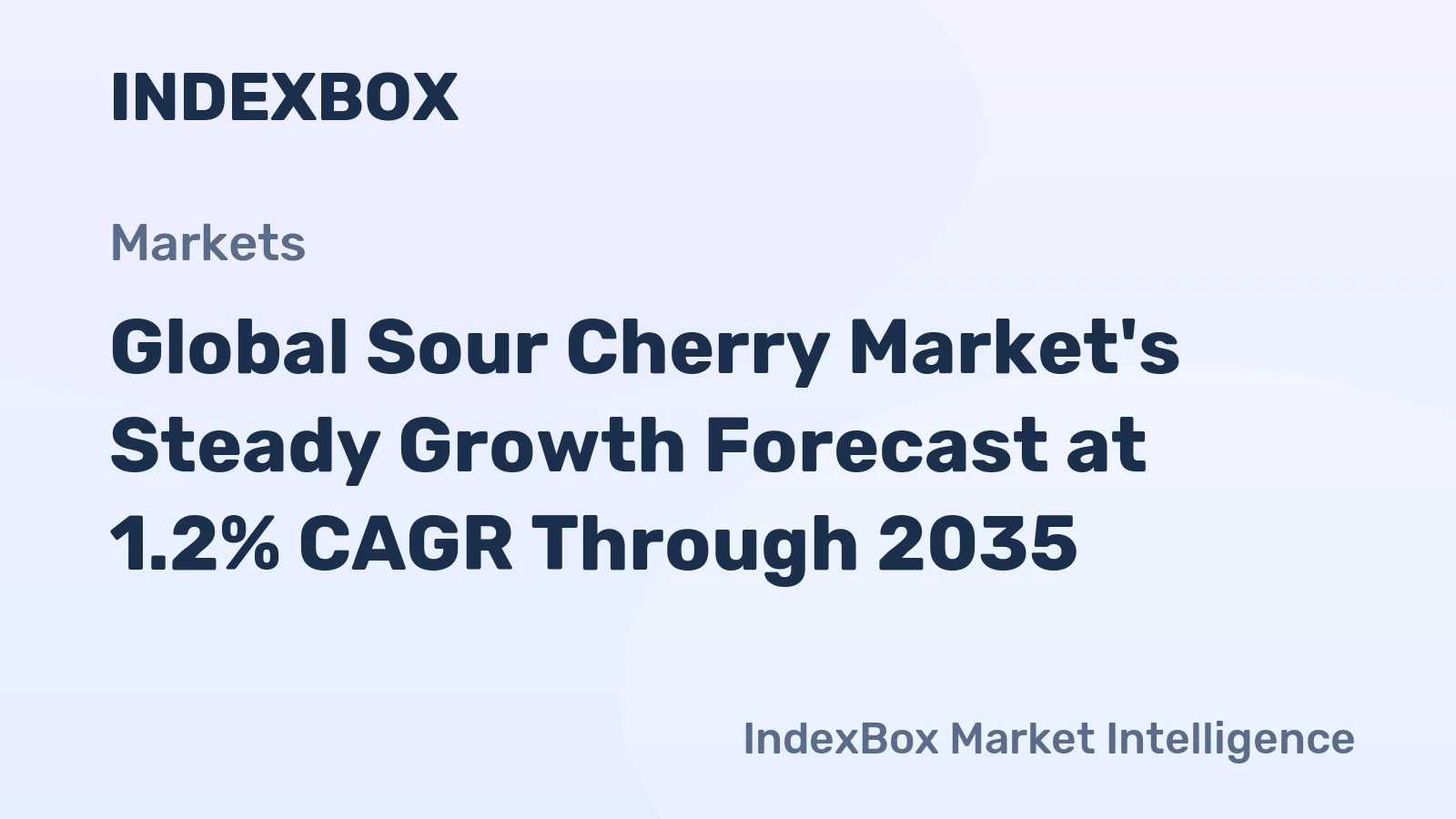 Global Sour Cherry Market's Steady Growth Forecast at 1.2% CAGR Through 2035
