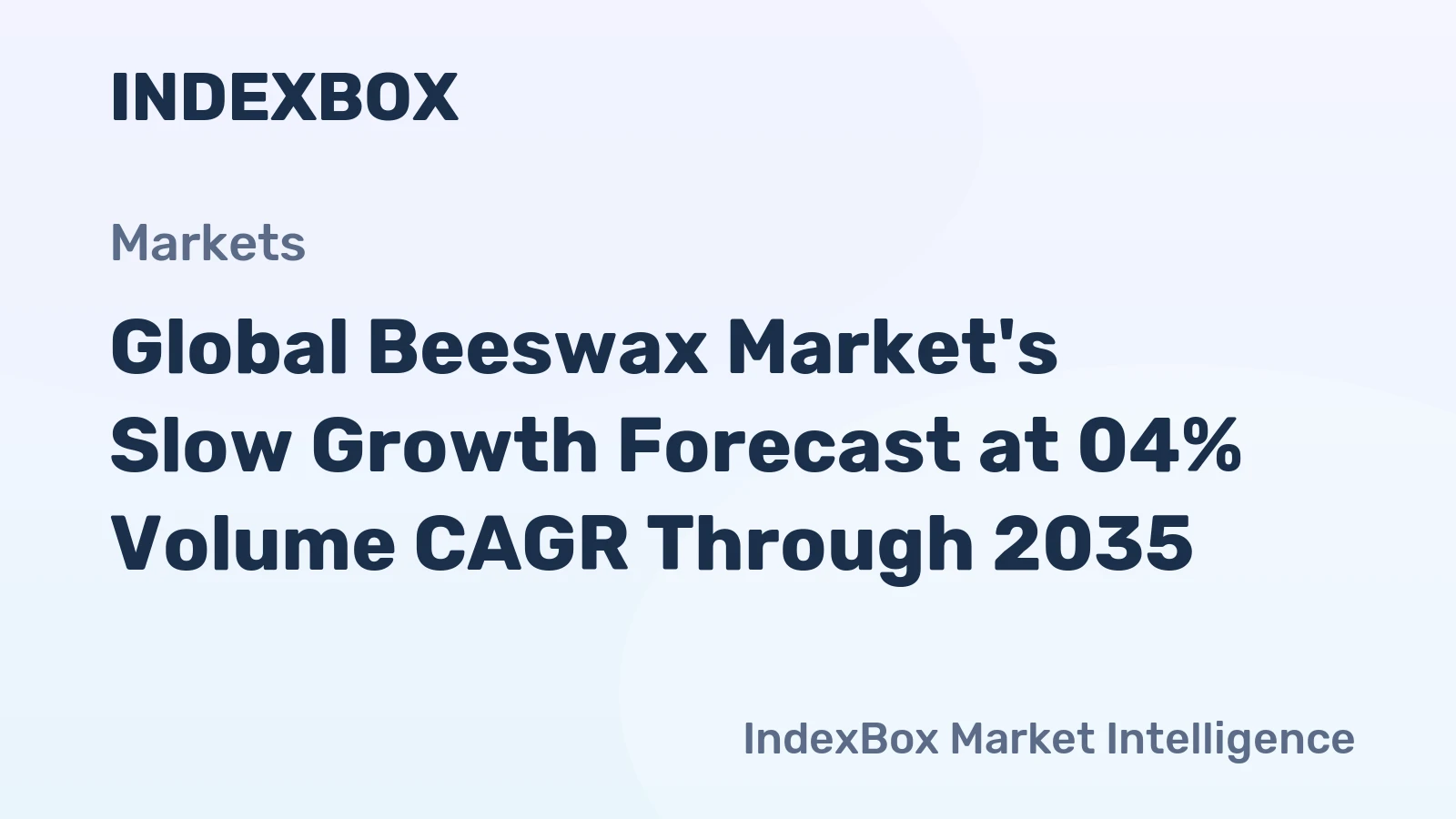 Global Beeswax Market's Slow Growth Forecast at 04% Volume CAGR Through 2035