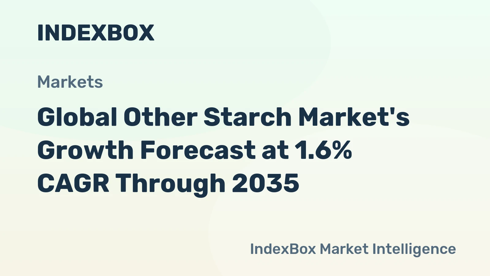 Global Other Starch Market's Growth Forecast at 1.6% CAGR Through 2035