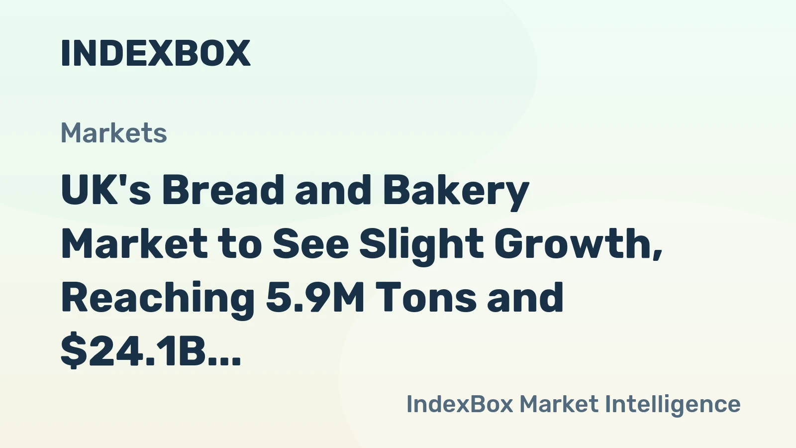 UK's Bread and Bakery Market to See Slight Growth, Reaching 5.9M Tons and $24.1B by 2035