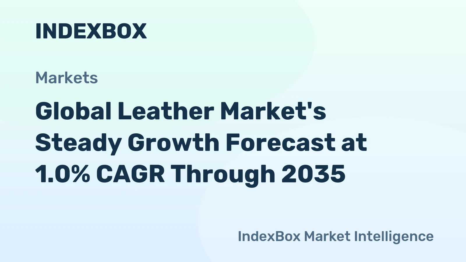 Global Leather Market's Steady Growth Forecast at 1.0% CAGR Through 2035