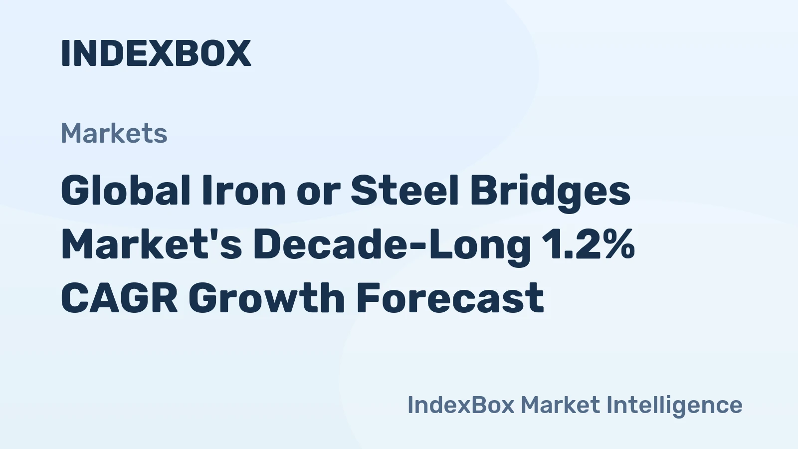 Global Iron or Steel Bridges Market's Decade-Long 1.2% CAGR Growth Forecast
