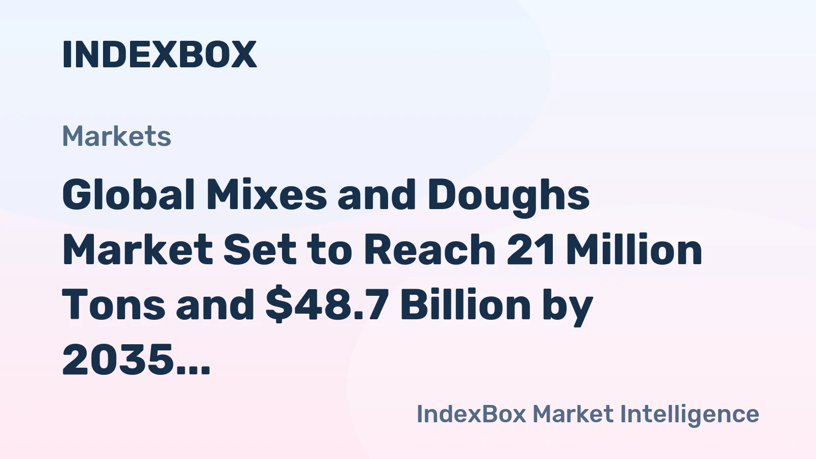 Global Mixes and Doughs Market Set to Reach 21 Million Tons and $48.7 Billion by 2035