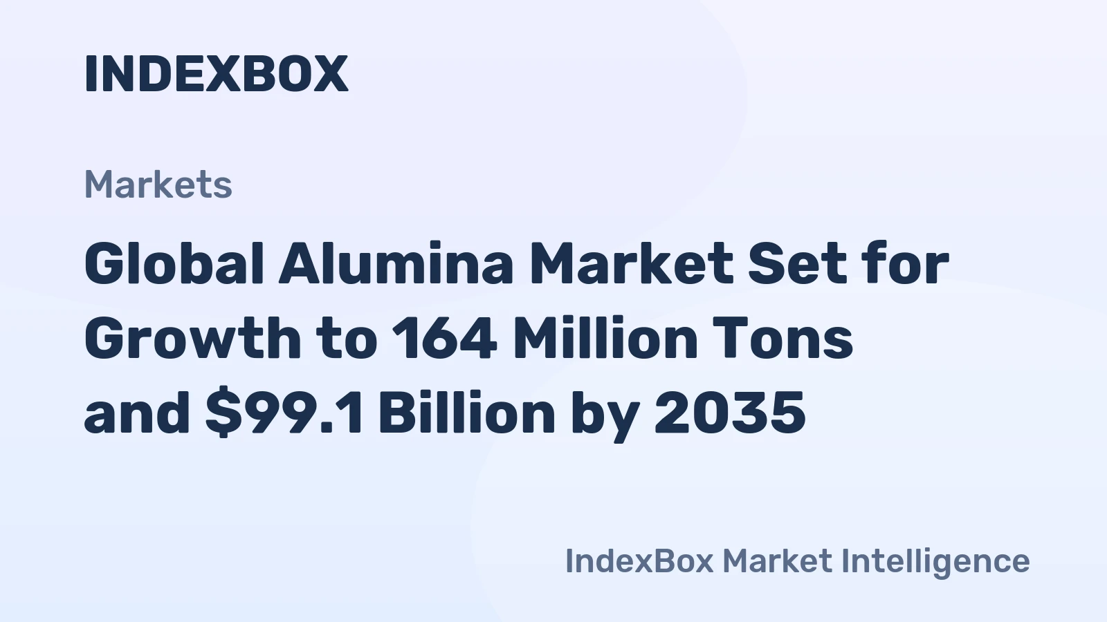 Global Alumina Market Set for Growth to 164 Million Tons and $99.1 Billion by 2035