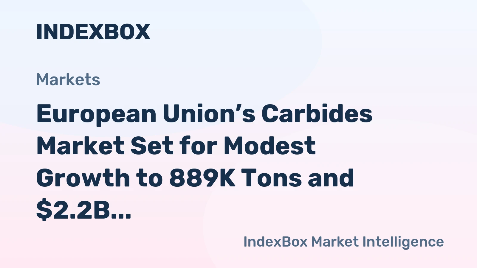 European Union’s Carbides Market Set for Modest Growth to 889K Tons and $2.2B by 2035