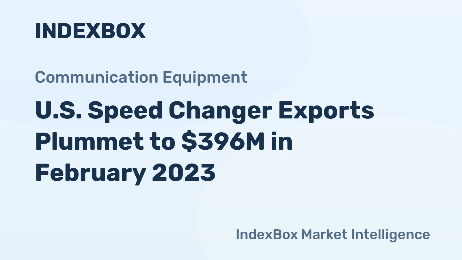 U.S. Speed Changer Exports Plummet to $396M in February 2023