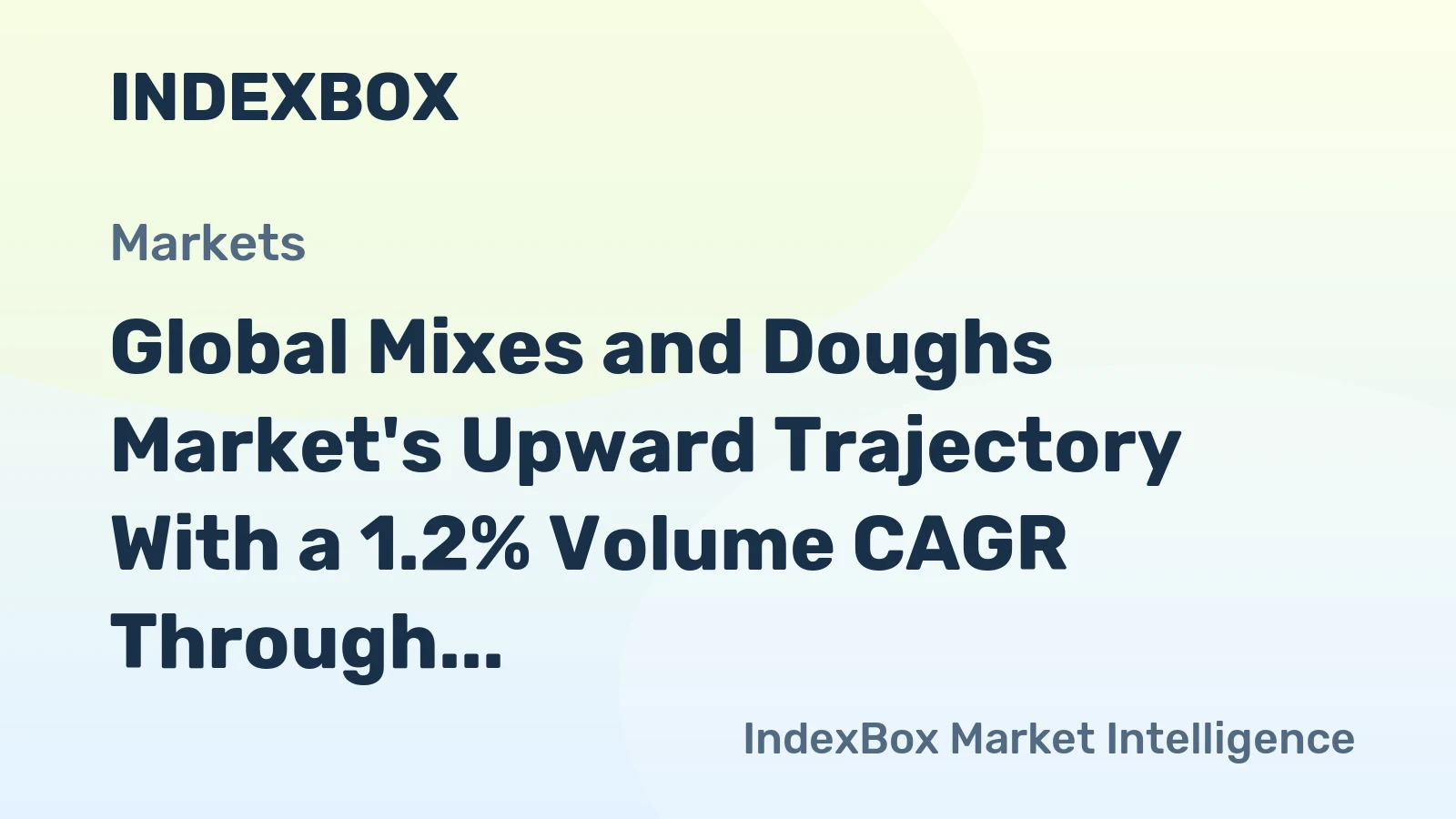 Global Mixes and Doughs Market's Upward Trajectory With a 1.2% Volume CAGR Through 2035
