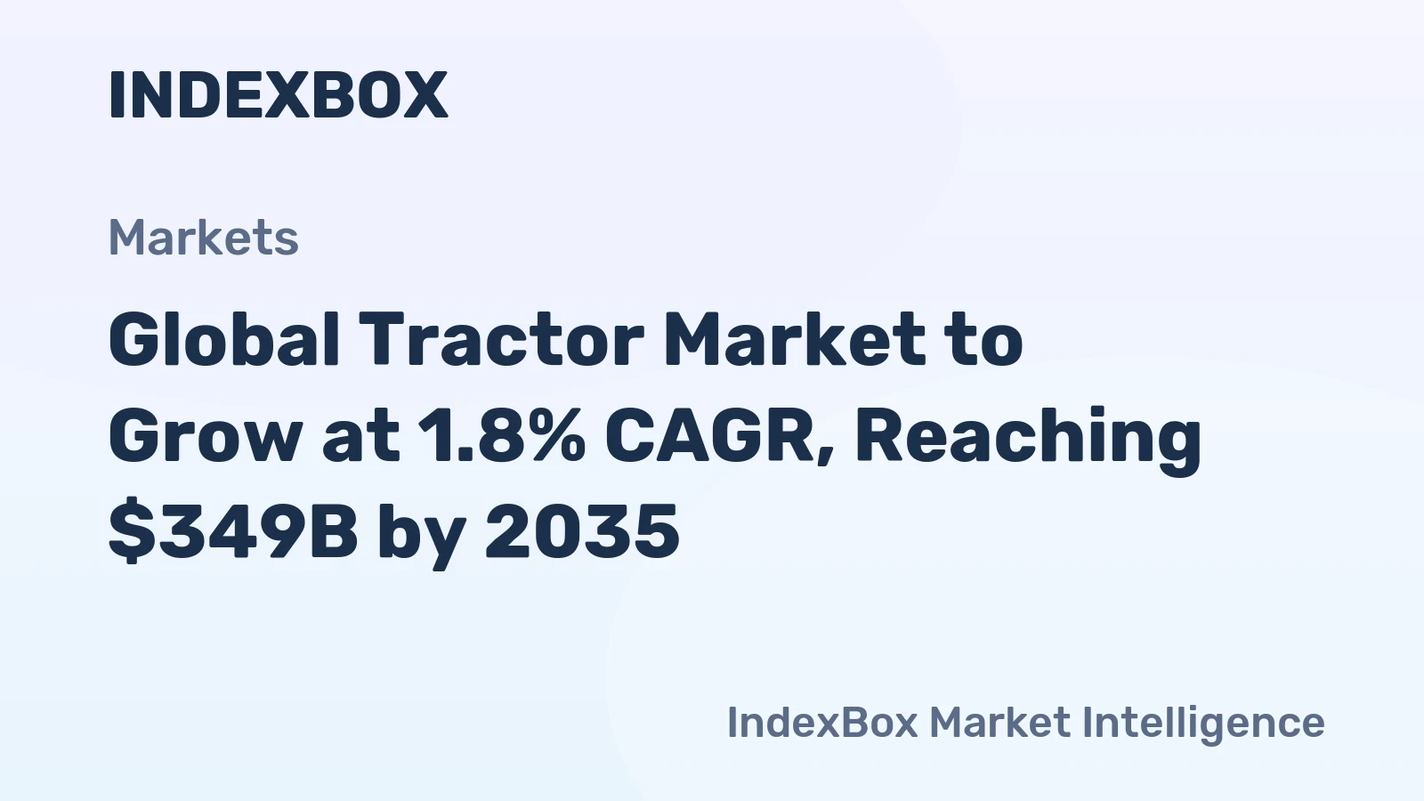 Global Tractor Market to Grow at 1.8% CAGR, Reaching $349B by 2035