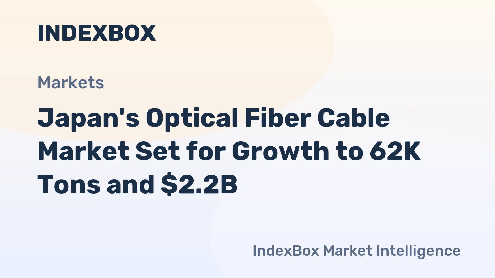 Japan's Optical Fiber Cable Market Set for Growth to 62K Tons and $2.2B