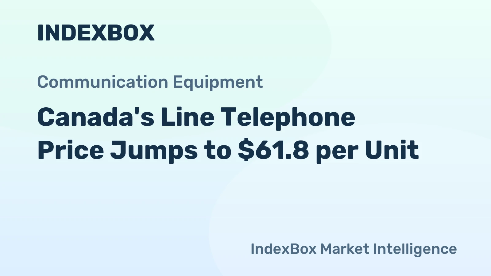 Canada's Line Telephone Price Jumps to $61.8 per Unit