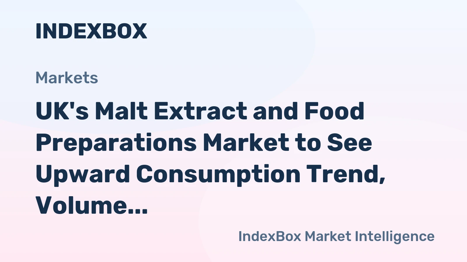UK's Malt Extract and Food Preparations Market to See Upward Consumption Trend, Volume Expected to Reach 1.1K tons by 2035