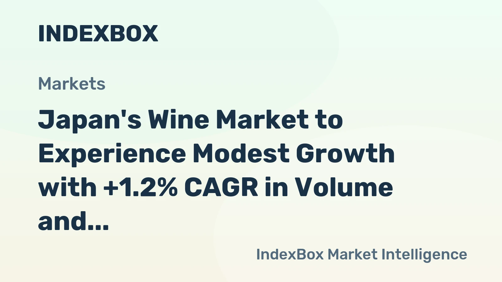 Japan's Wine Market to Experience Modest Growth with +1.2% CAGR in Volume and +2.8% CAGR in Value by 2035