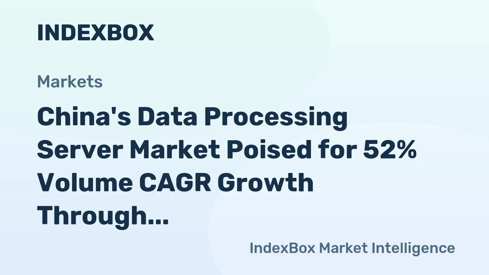China's Data Processing Server Market Poised for 52% Volume CAGR Growth Through 2035