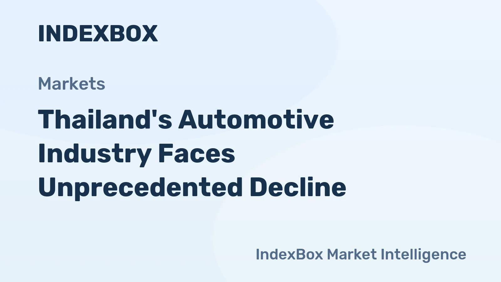 Thailand's Automotive Industry Faces Unprecedented Decline