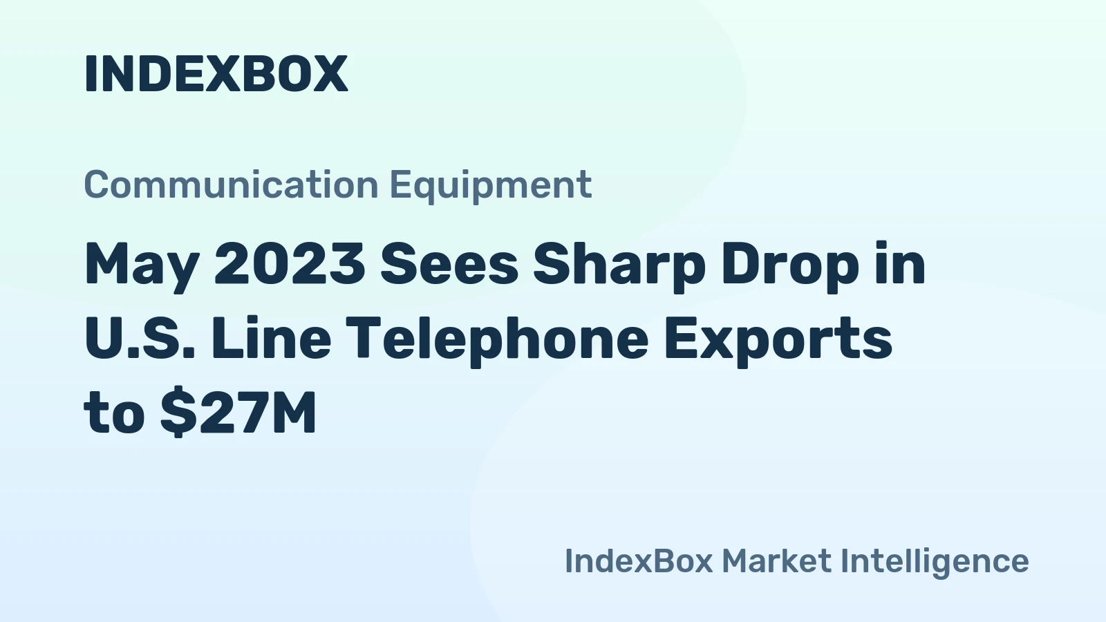 May 2023 Sees Sharp Drop in U.S. Line Telephone Exports to $27M