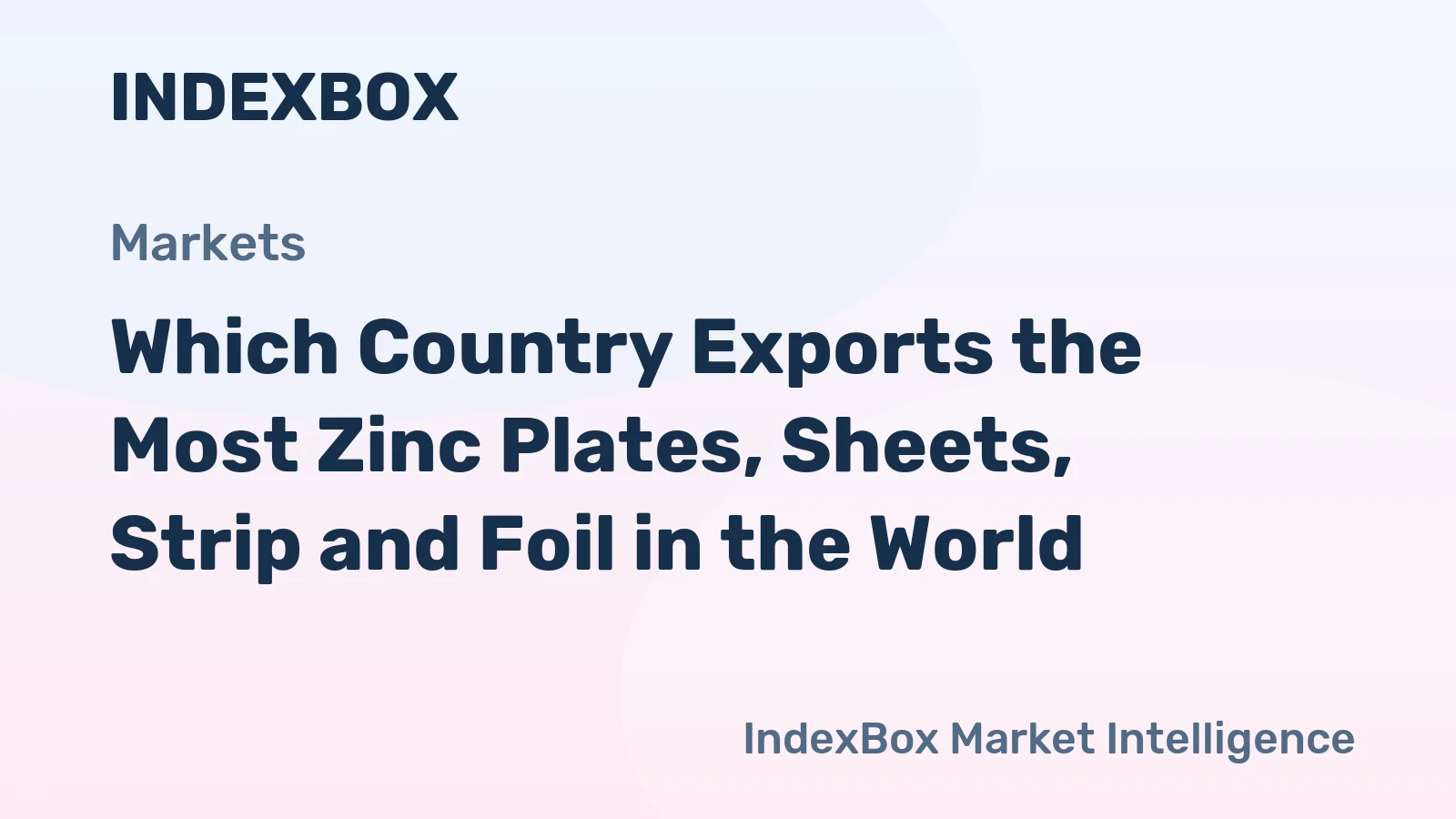 Which Country Exports the Most Zinc Plates, Sheets, Strip and Foil in the World?