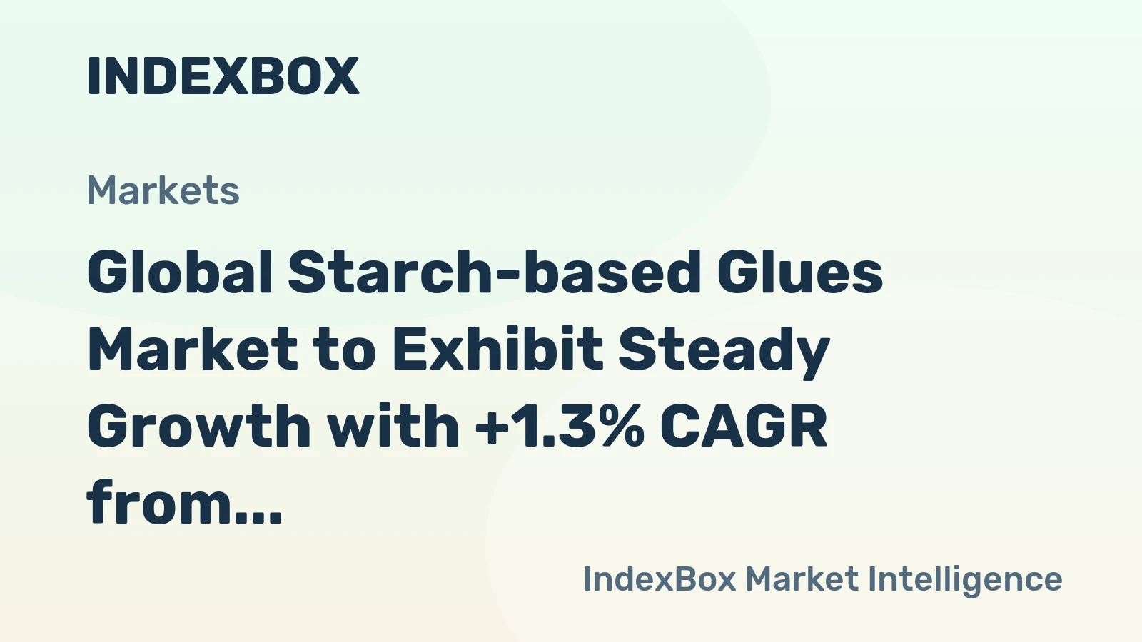 Global Starch-based Glues Market to Exhibit Steady Growth with +1.3% CAGR from 2024 to 2035