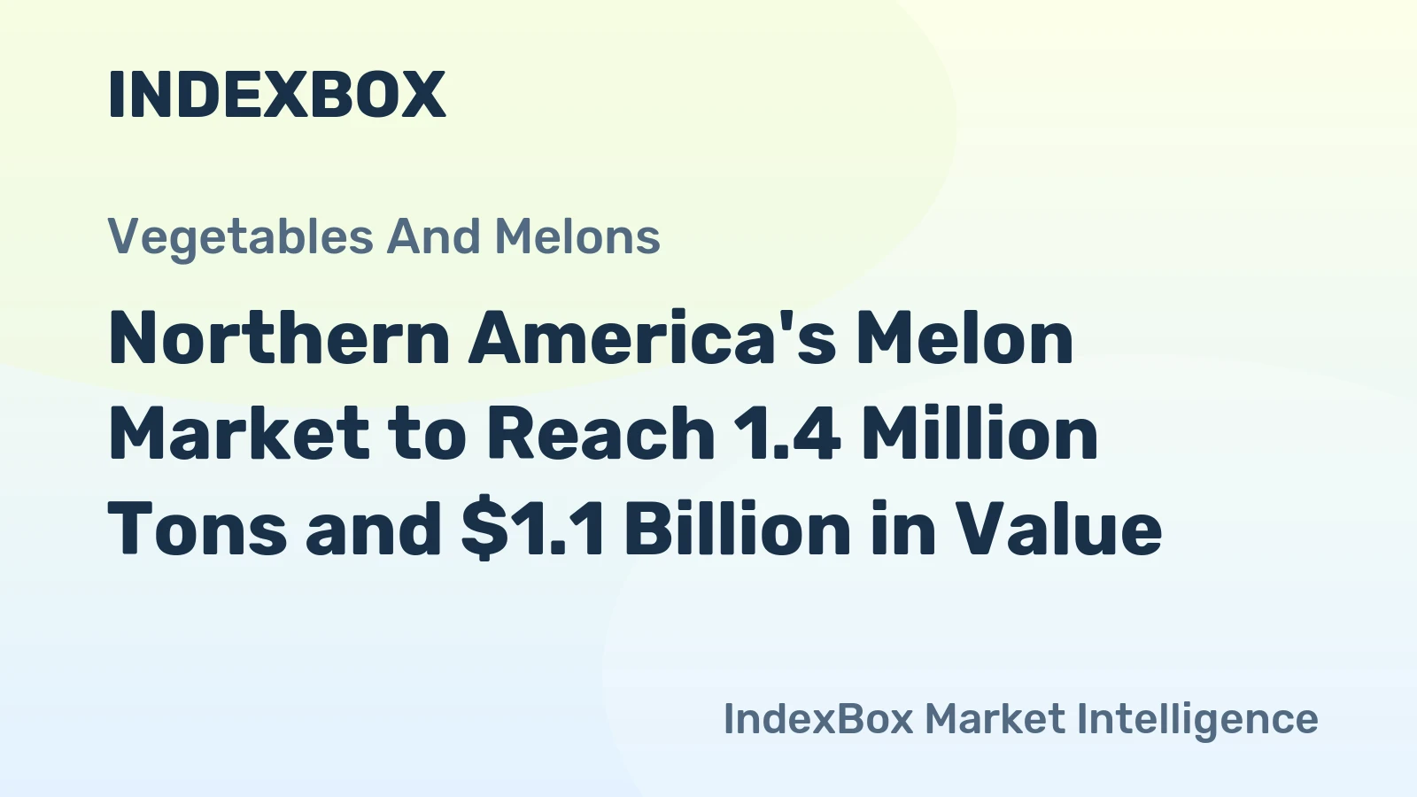 Northern America's Melon Market to Reach 1.4 Million Tons and $1.1 Billion in Value
