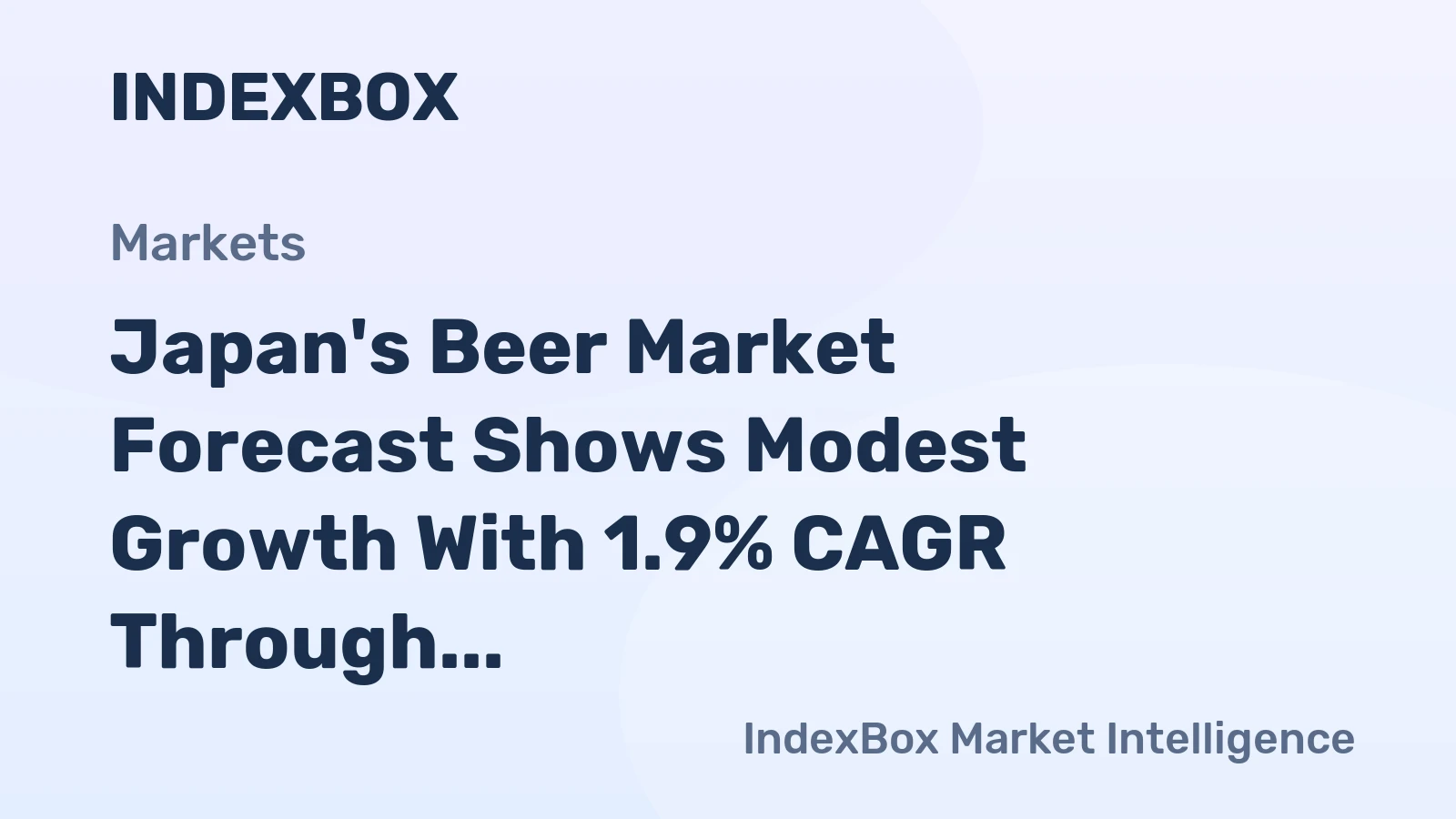 Japan's Beer Market Forecast Shows Modest Growth With 1.9% CAGR Through 2035