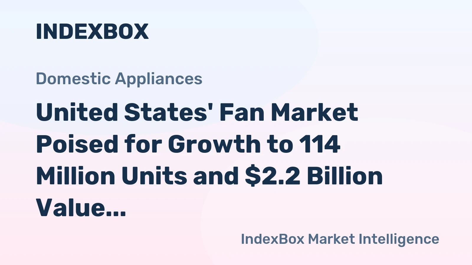 United States' Fan Market Poised for Growth to 114 Million Units and $2.2 Billion Value