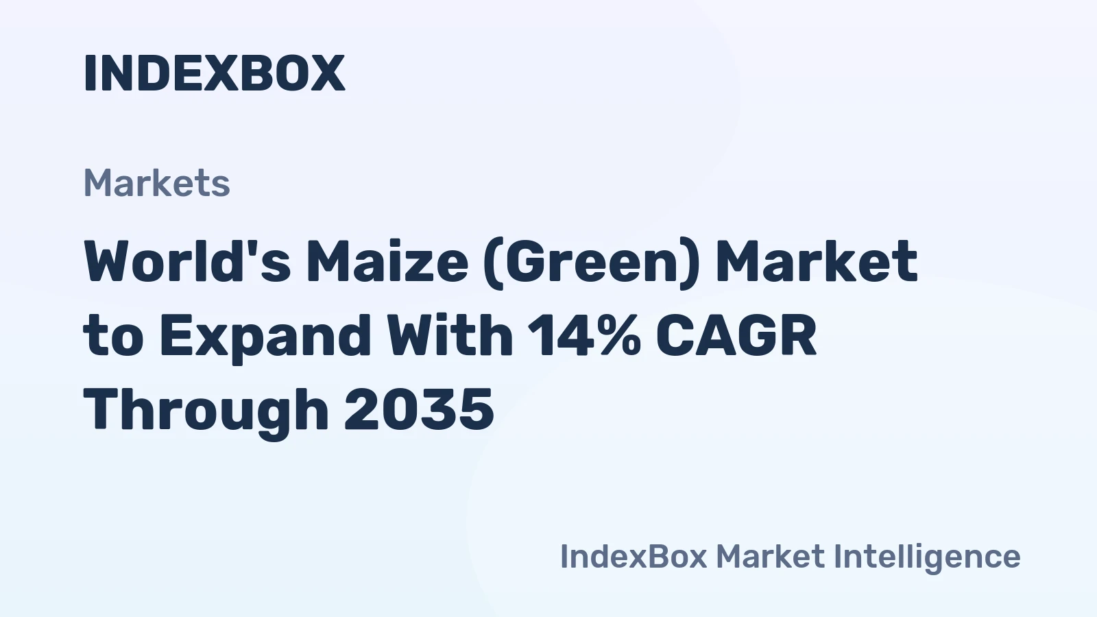 World's Maize (Green) Market to Expand With 14% CAGR Through 2035