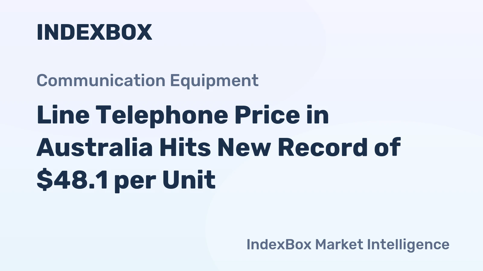 Line Telephone Price in Australia Hits New Record of $48.1 per Unit