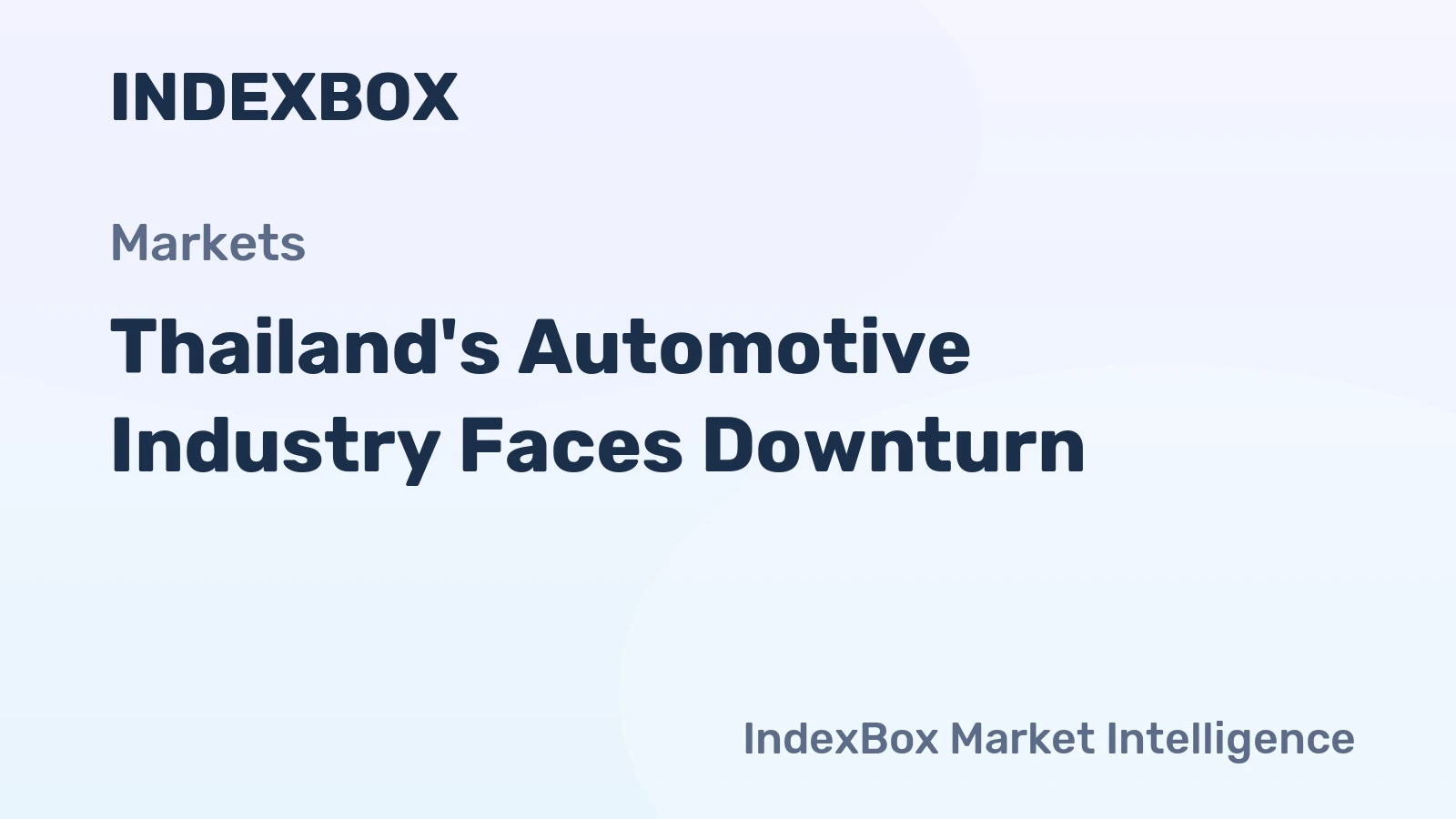 Thailand's Automotive Industry Faces Downturn