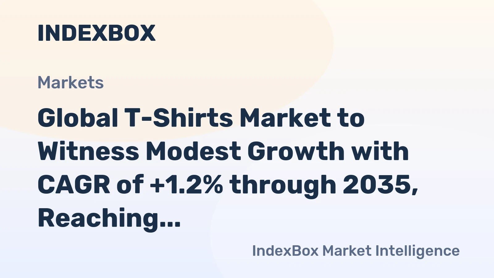 Global T-Shirts Market to Witness Modest Growth with CAGR of +1.2% through 2035, Reaching $101.5B in Value