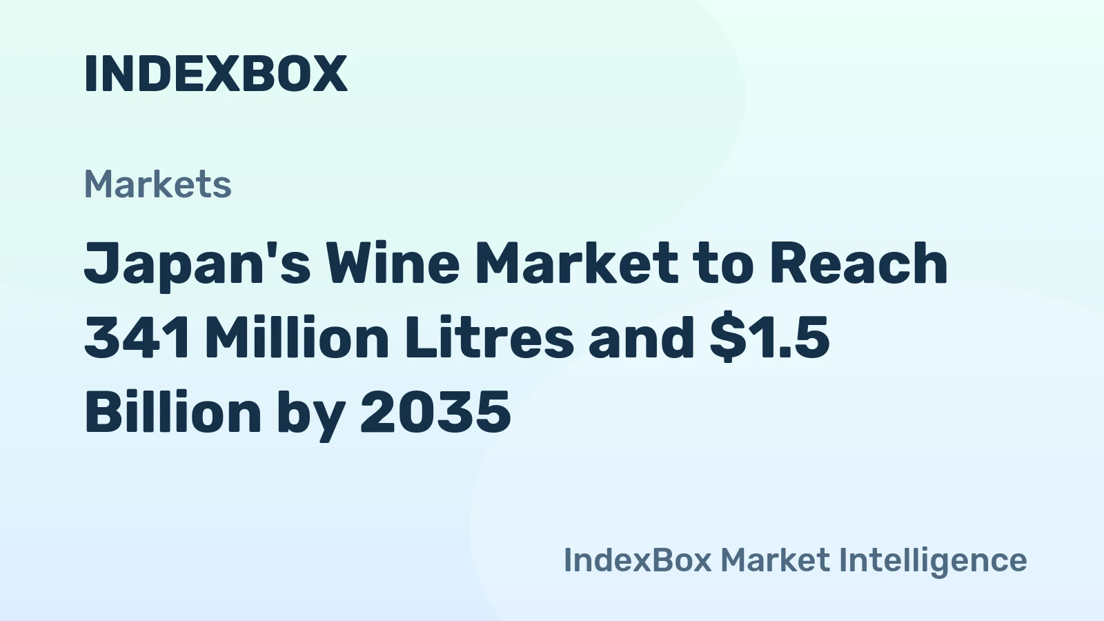 Japan's Wine Market to Reach 341 Million Litres and $1.5 Billion by 2035