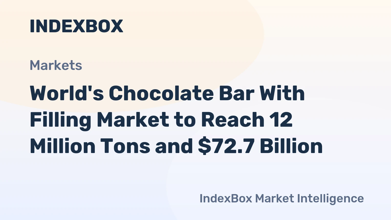World's Chocolate Bar With Filling Market to Reach 12 Million Tons and $72.7 Billion