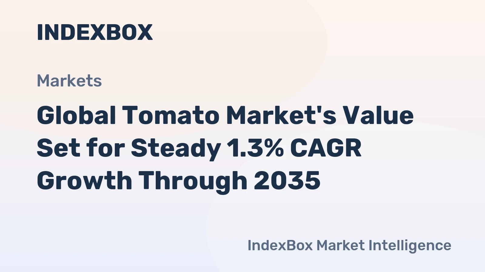 Global Tomato Market's Value Set for Steady 1.3% CAGR Growth Through 2035