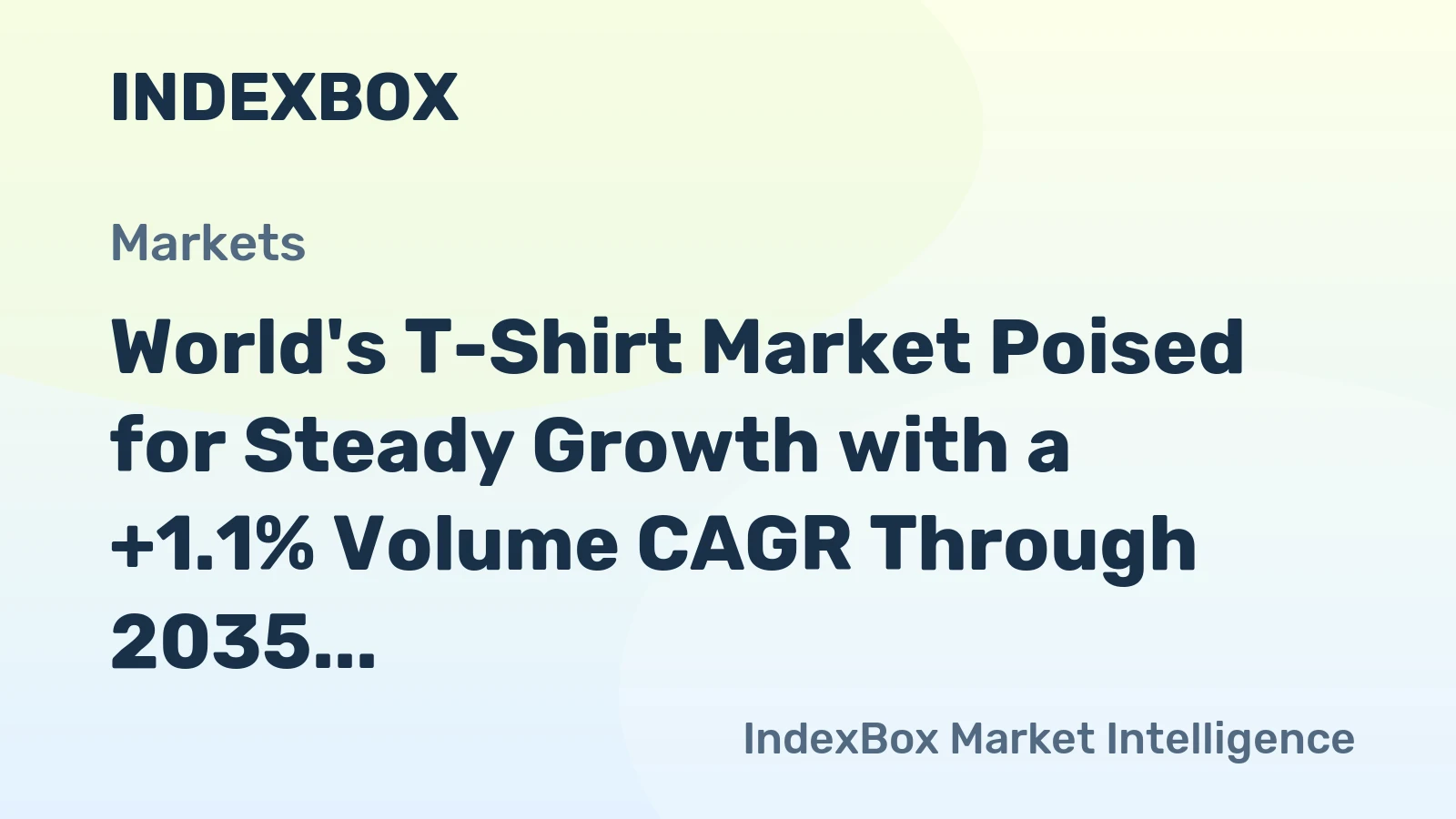 World's T-Shirt Market Poised for Steady Growth with a +1.1% Volume CAGR Through 2035