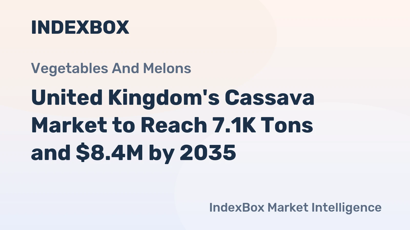 United Kingdom's Cassava Market to Reach 7.1K Tons and $8.4M by 2035