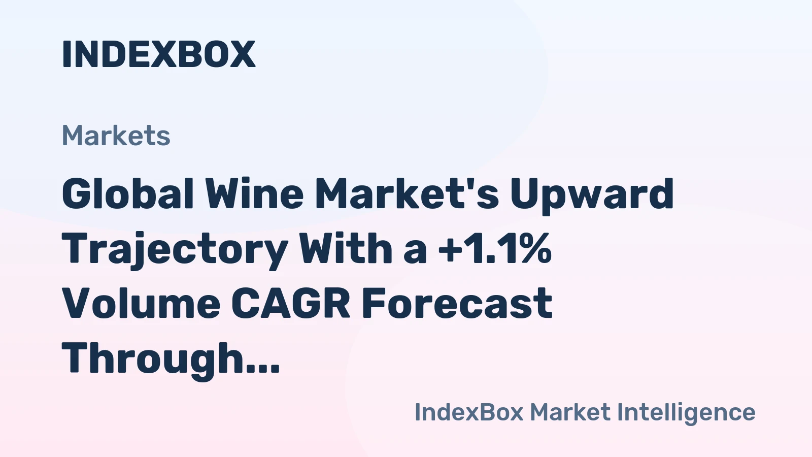 Global Wine Market's Upward Trajectory With a +1.1% Volume CAGR Forecast Through 2035