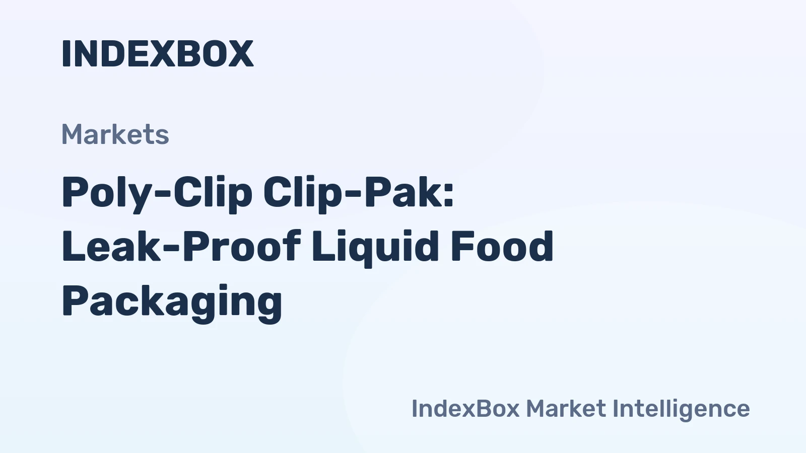 Poly-Clip Clip-Pak: Leak-Proof Liquid Food Packaging