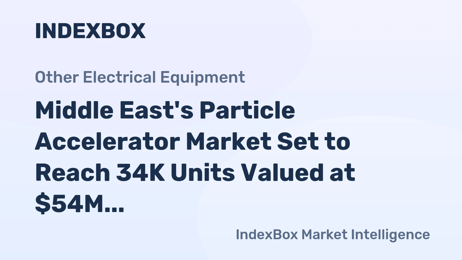 Middle East's Particle Accelerator Market Set to Reach 34K Units Valued at $54M by 2035