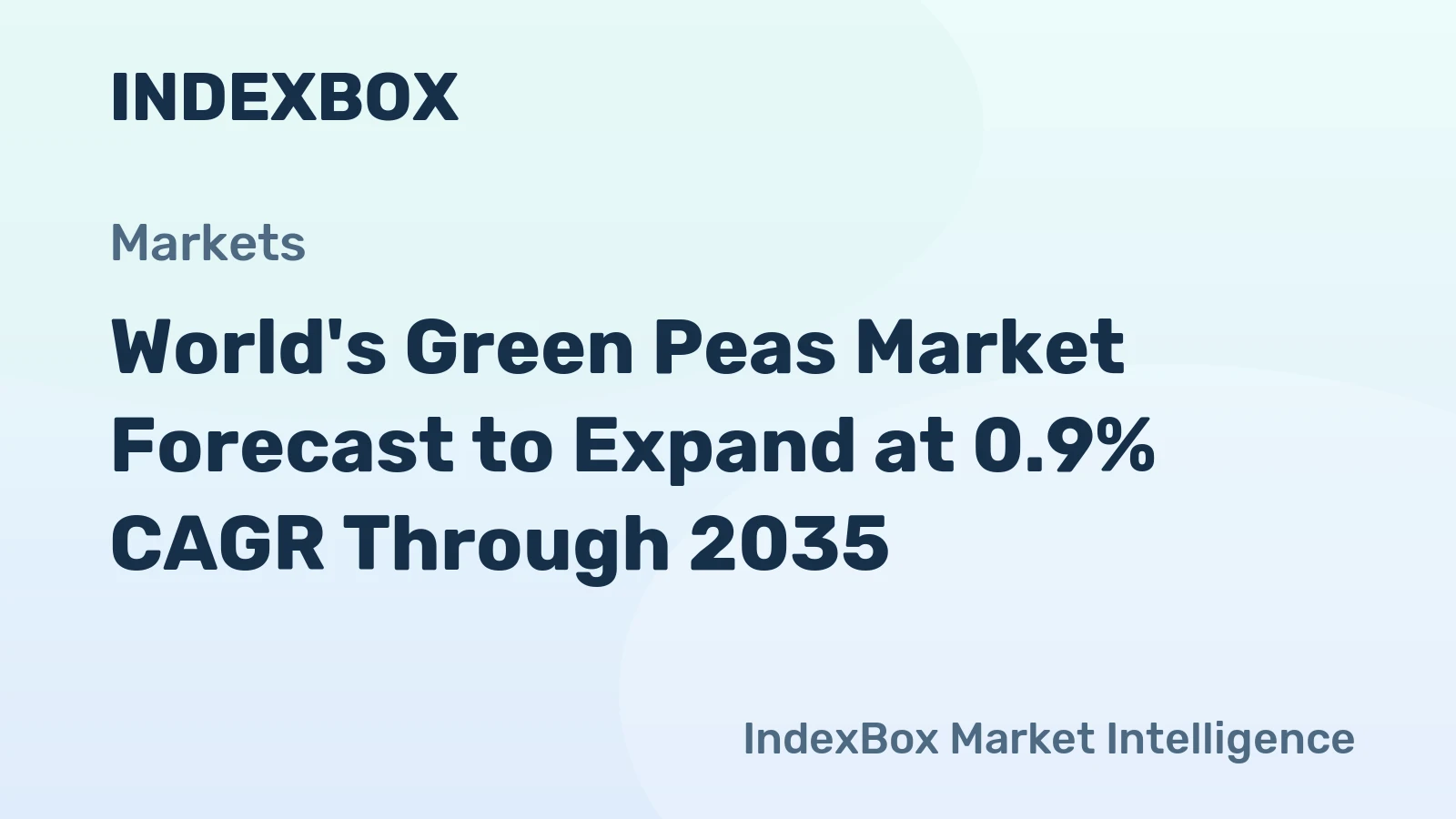 World's Green Peas Market Forecast to Expand at 0.9% CAGR Through 2035