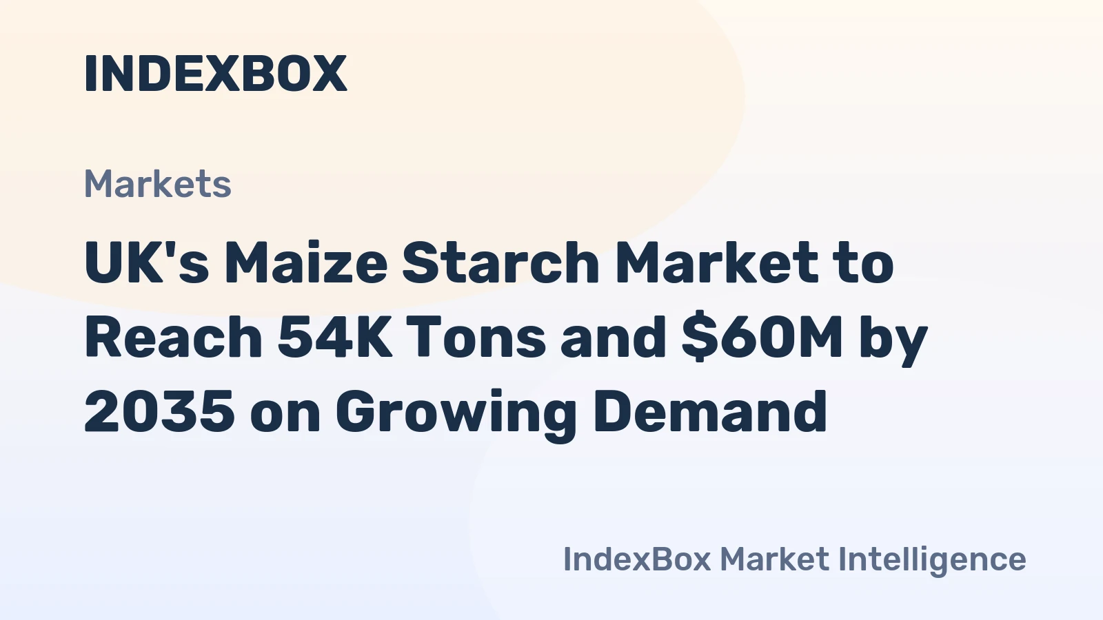 UK's Maize Starch Market to Reach 54K Tons and $60M by 2035 on Growing Demand