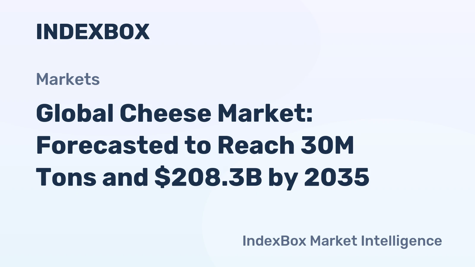 Global Cheese Market: Forecasted to Reach 30M Tons and $208.3B by 2035