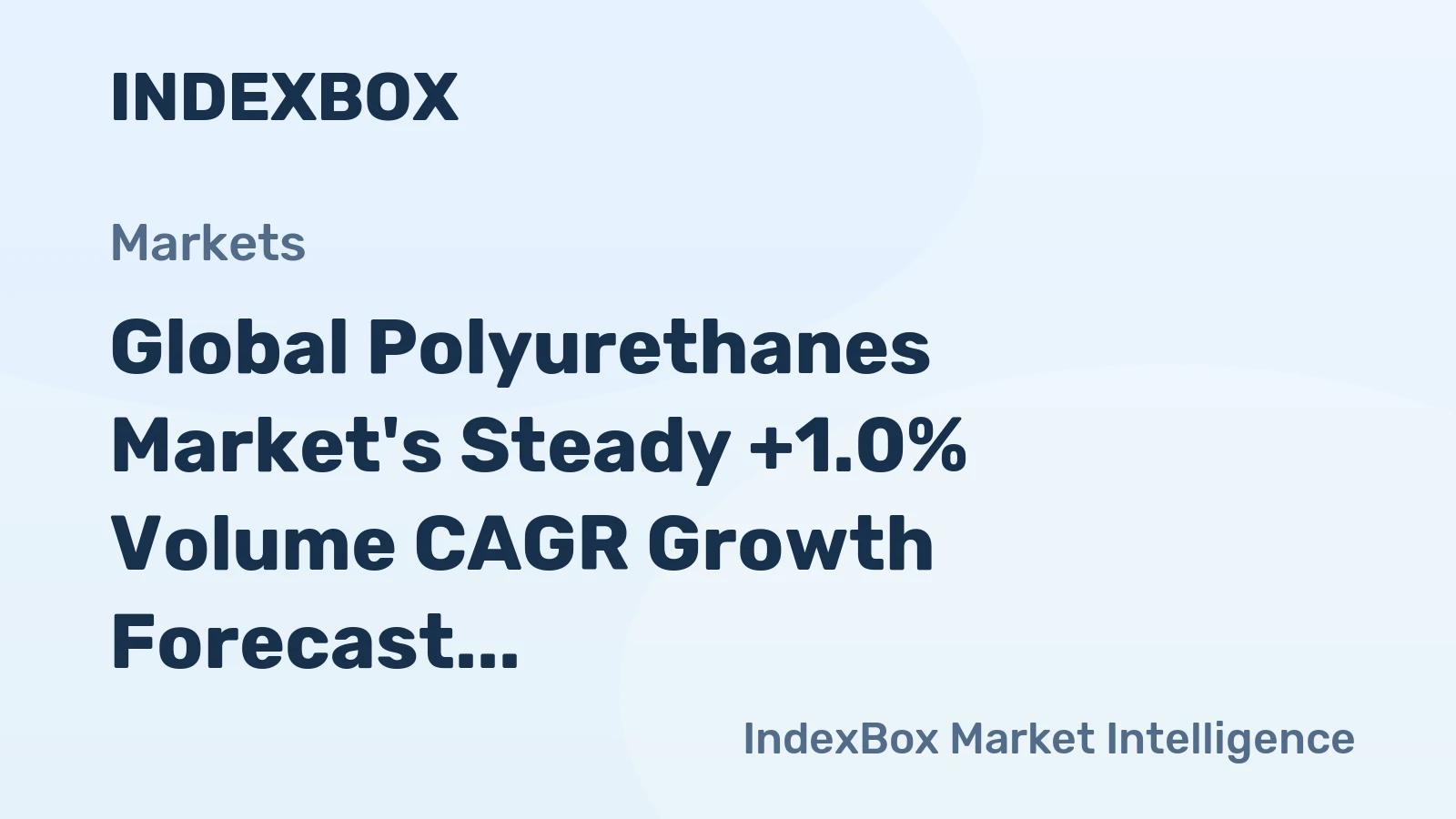 Global Polyurethanes Market's Steady +1.0% Volume CAGR Growth Forecast to 2035