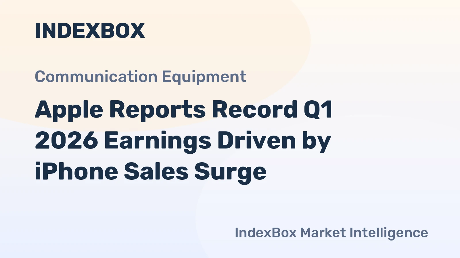 Apple Reports Record Q1 2026 Earnings Driven by iPhone Sales Surge