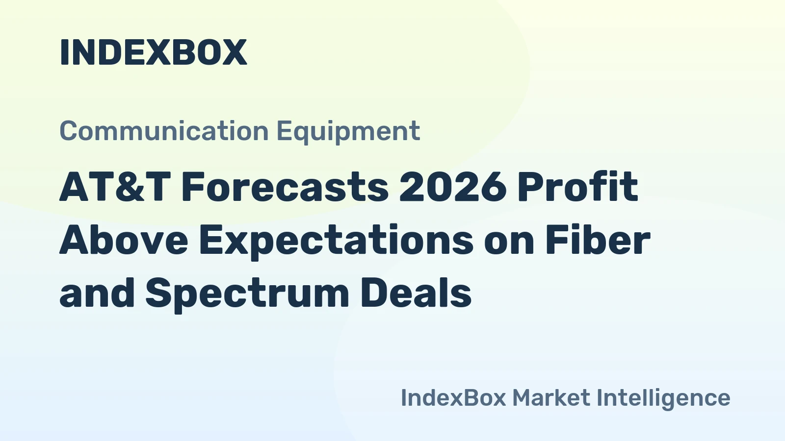 AT&T Forecasts 2026 Profit Above Expectations on Fiber and Spectrum Deals